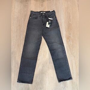 Levi's Charcoal Denim Wedgie Straight Jeans